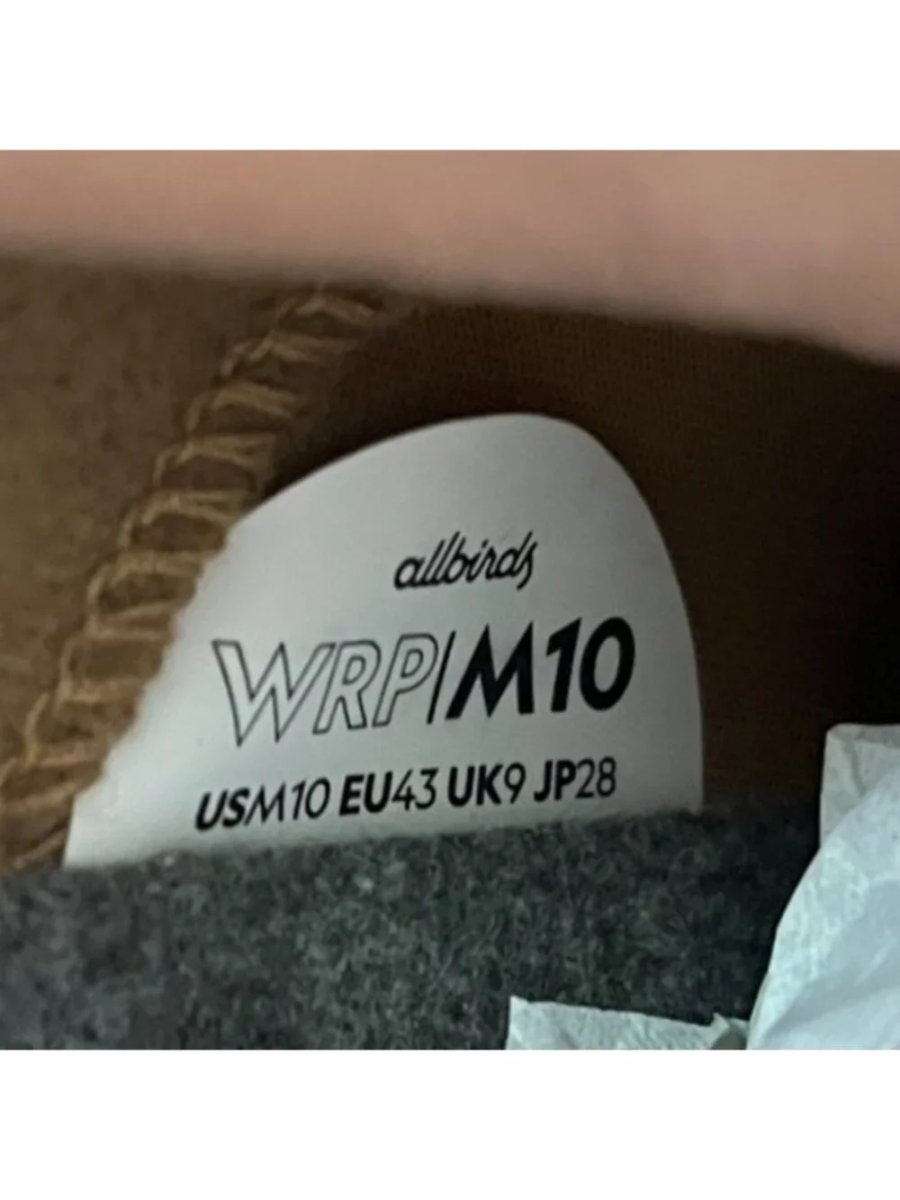 Allbirds Wool Runner Protect Mens Size 10 Tan Athletic Running Shoes Sneakers